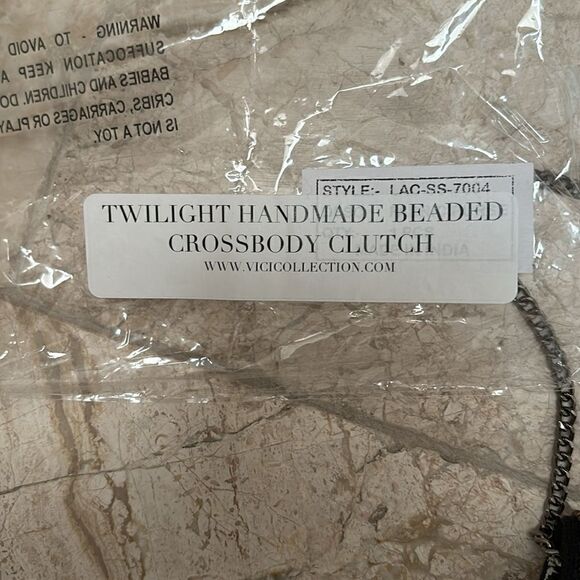 Vici collection Twilight handmade beaded crossbody clutch, brand new with tags - Picture 6 of 6